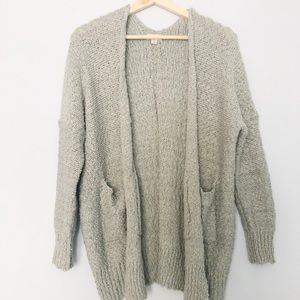 Polyester knitted cardigan